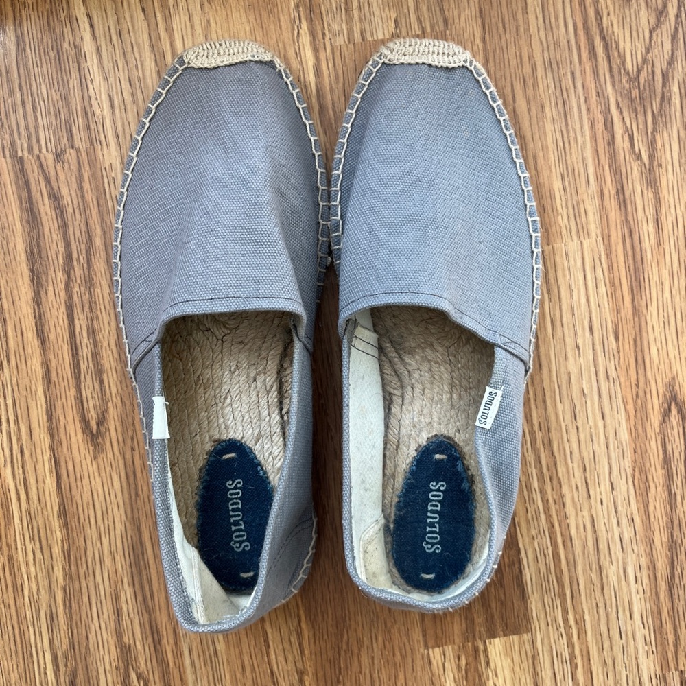Soludos Gray Espadrilles Slip-Ons